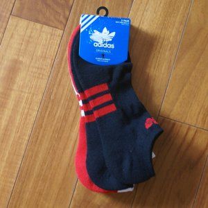 NWT Adidas original 3 pairs of men's sock size 6-12 white / red / black pair